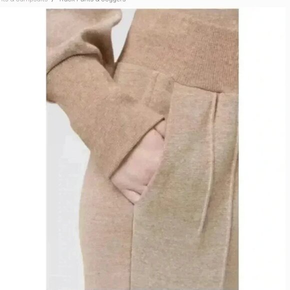 Revolve Varley Amberley Pant Jogger Biscuit | Tan Beige Size Small Minimalist - Picture 10 of 10